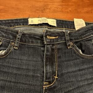 Abercrombie & Fitch Jeans Womens 4 Blue Distressed Ripped Skinny Fit Denim 27x31